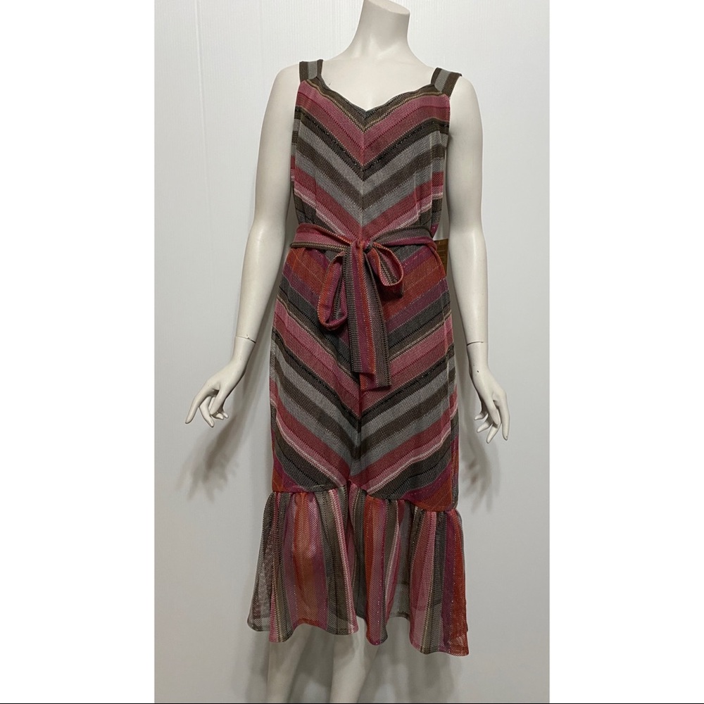RACHEL Rachel Roy Striped Plus Size Dress
